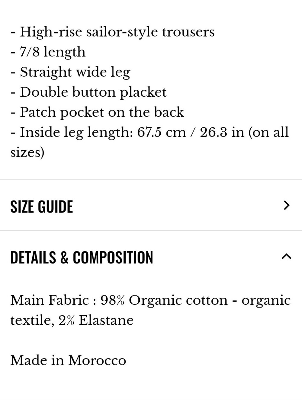 Sezane Marino Crop Trousers 36 NWT - Picture 13 of 13